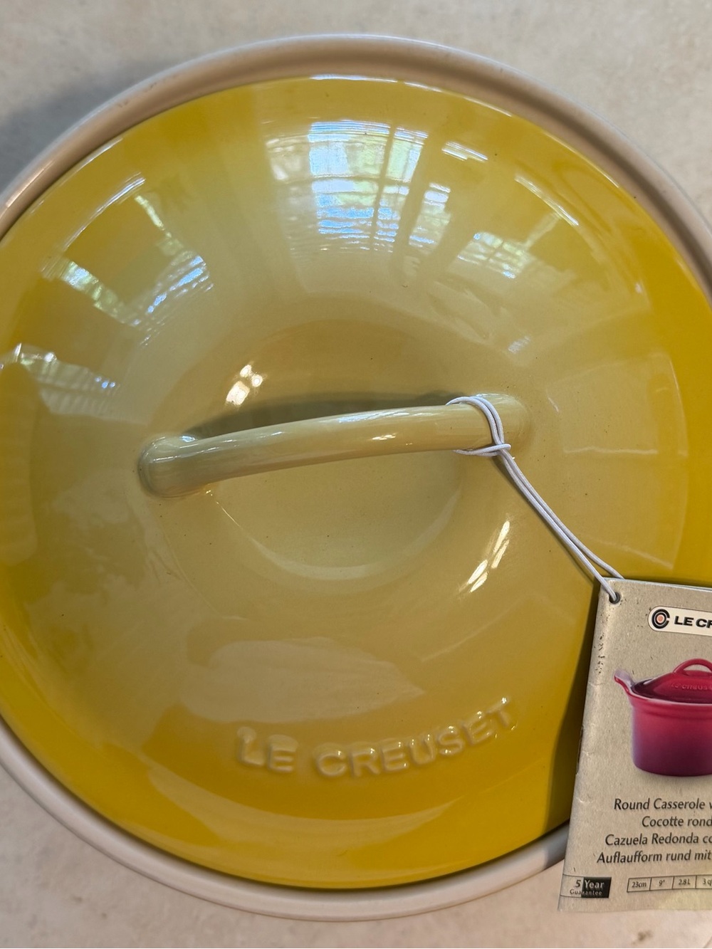 Le Creuset RARE 3 Quart round Casserole QUINCE (Yellow) NWT